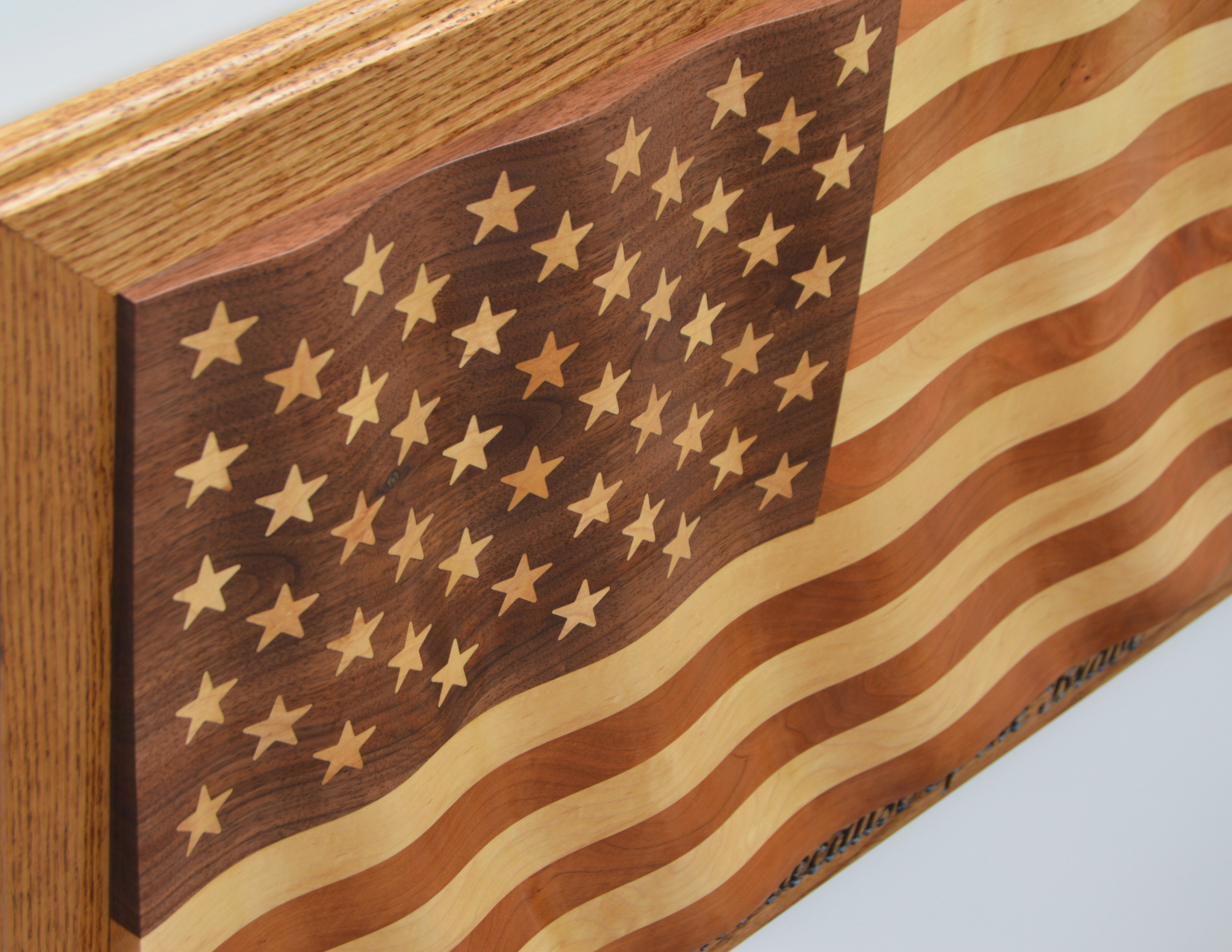 Wavy American Flags - Military