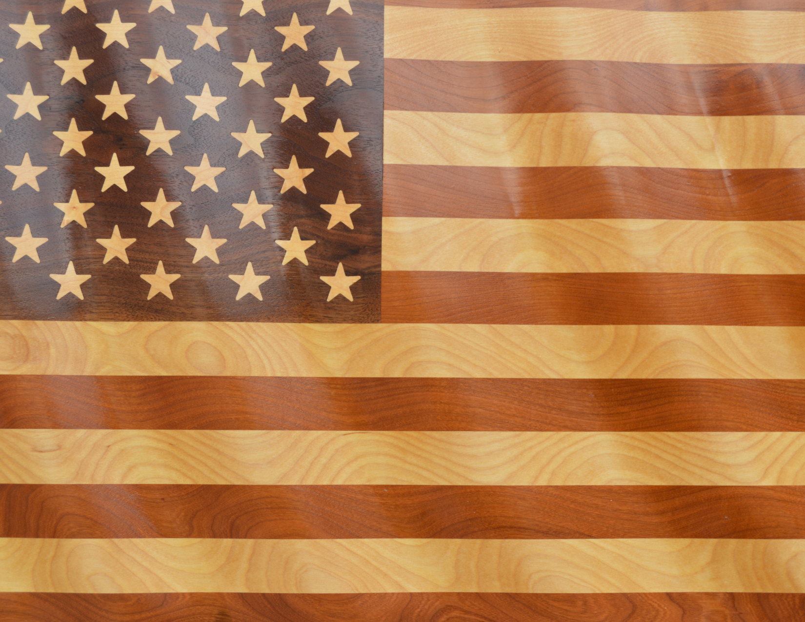 Wavy American Flag - No text on frame